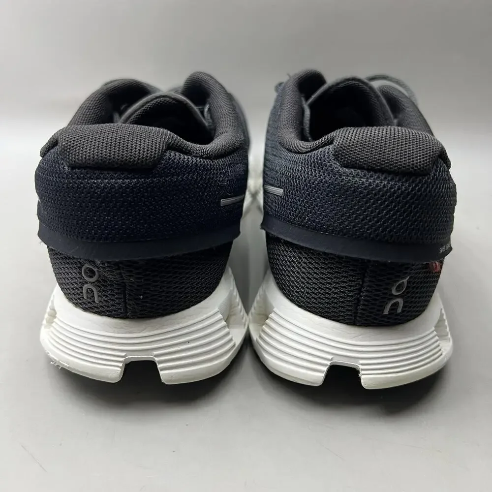 On Cloud 5 Running Shoes Women Size 8.5 Black Mesh Comfort Cushion Low Sneakers